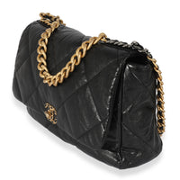 Chanel Black Quilted Lambskin Maxi Chanel 19 Bag