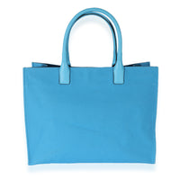 Versace La Medusa Blue Canvas Logo Tote