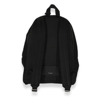 Saint Laurent Black Canvas Embroidered City Backpack