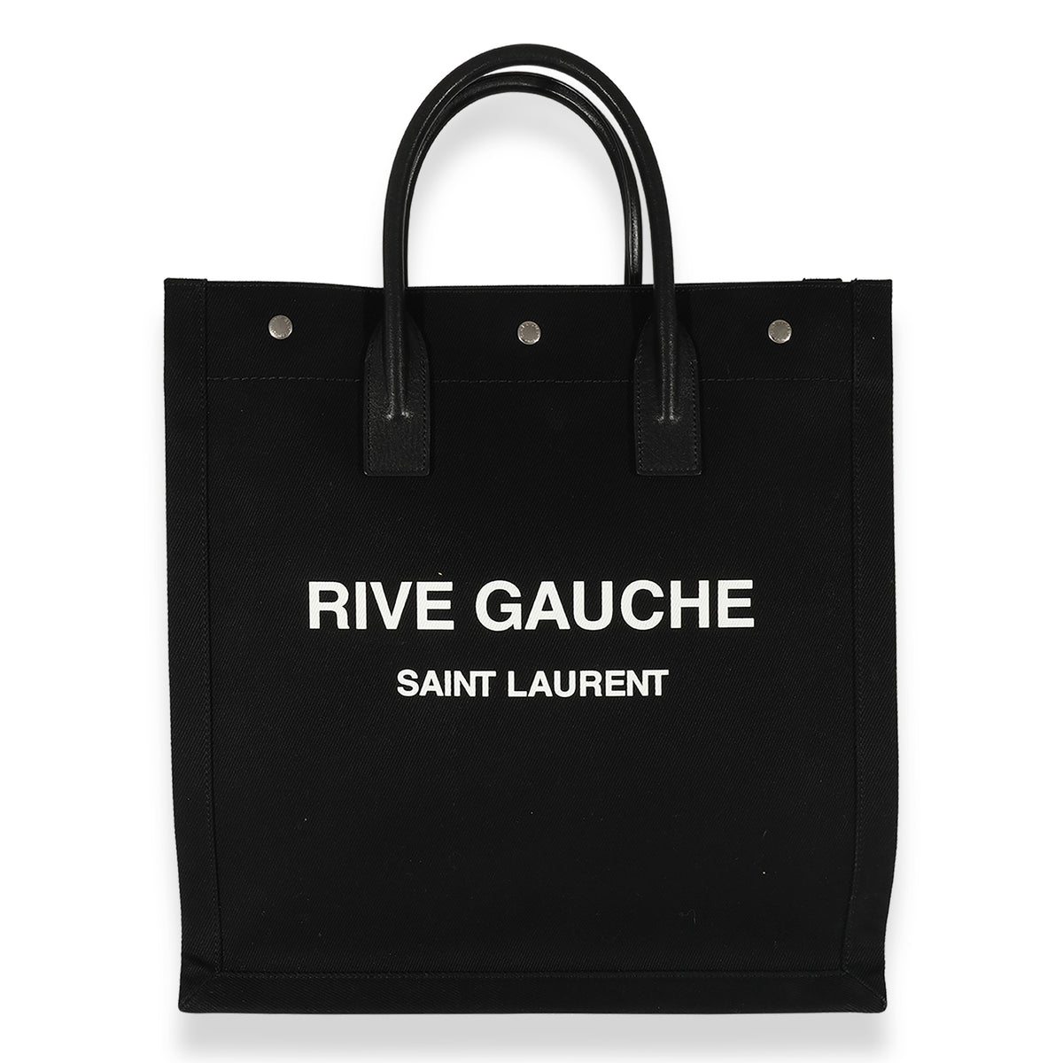 Saint Laurent Black Canvas Rive Gauche Tote