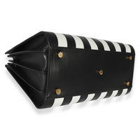 Saint Laurent Black White Stripe Small Sac De Jour