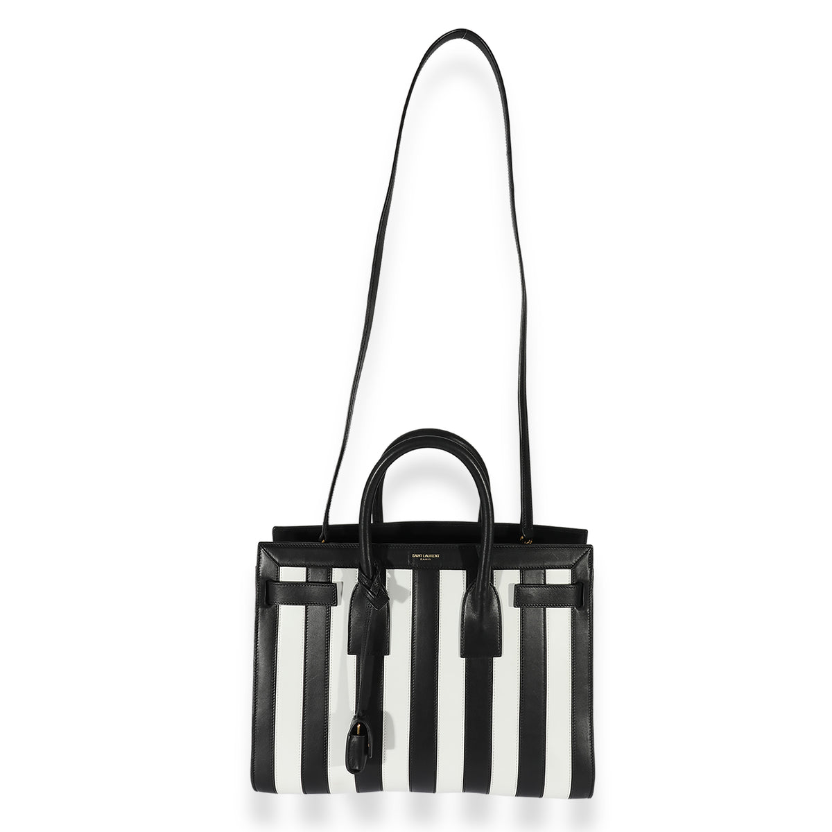 Celine Gift Bag Shopping Tote 13.5 x 9.5 x 4” White & Black Logo + Ribbon