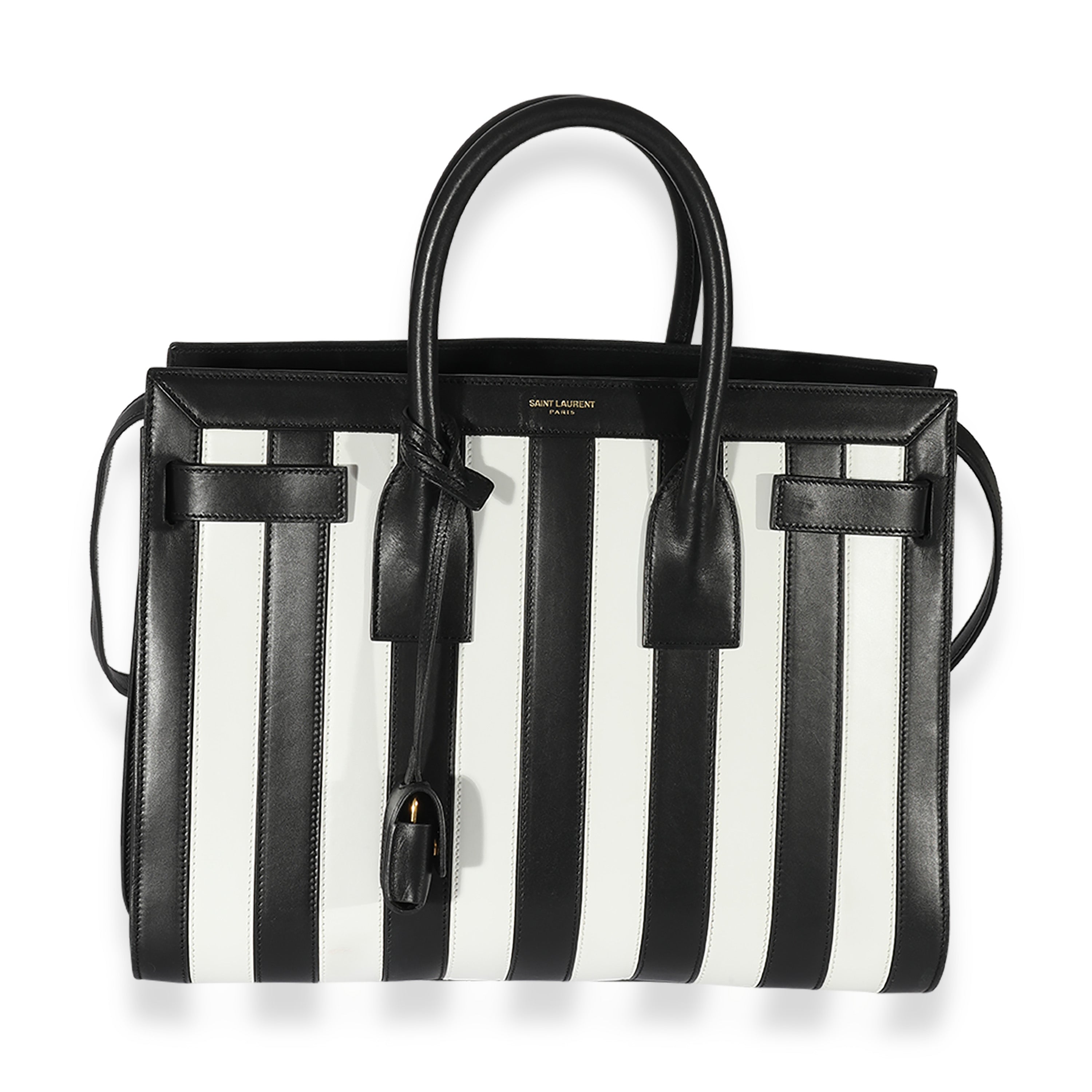 Celine Gift Bag Shopping Tote 13.5 x 9.5 x 4” White & Black Logo + Ribbon