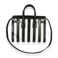 Saint Laurent Black White Stripe Small Sac De Jour