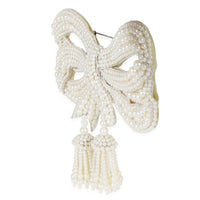 Gucci Faux Pearl Large Bow Brooch