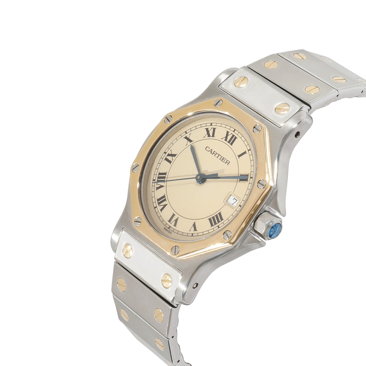 Cartier Santos Ronde 187902 Unisex Watch in  Stainless Steel/Yellow Gold