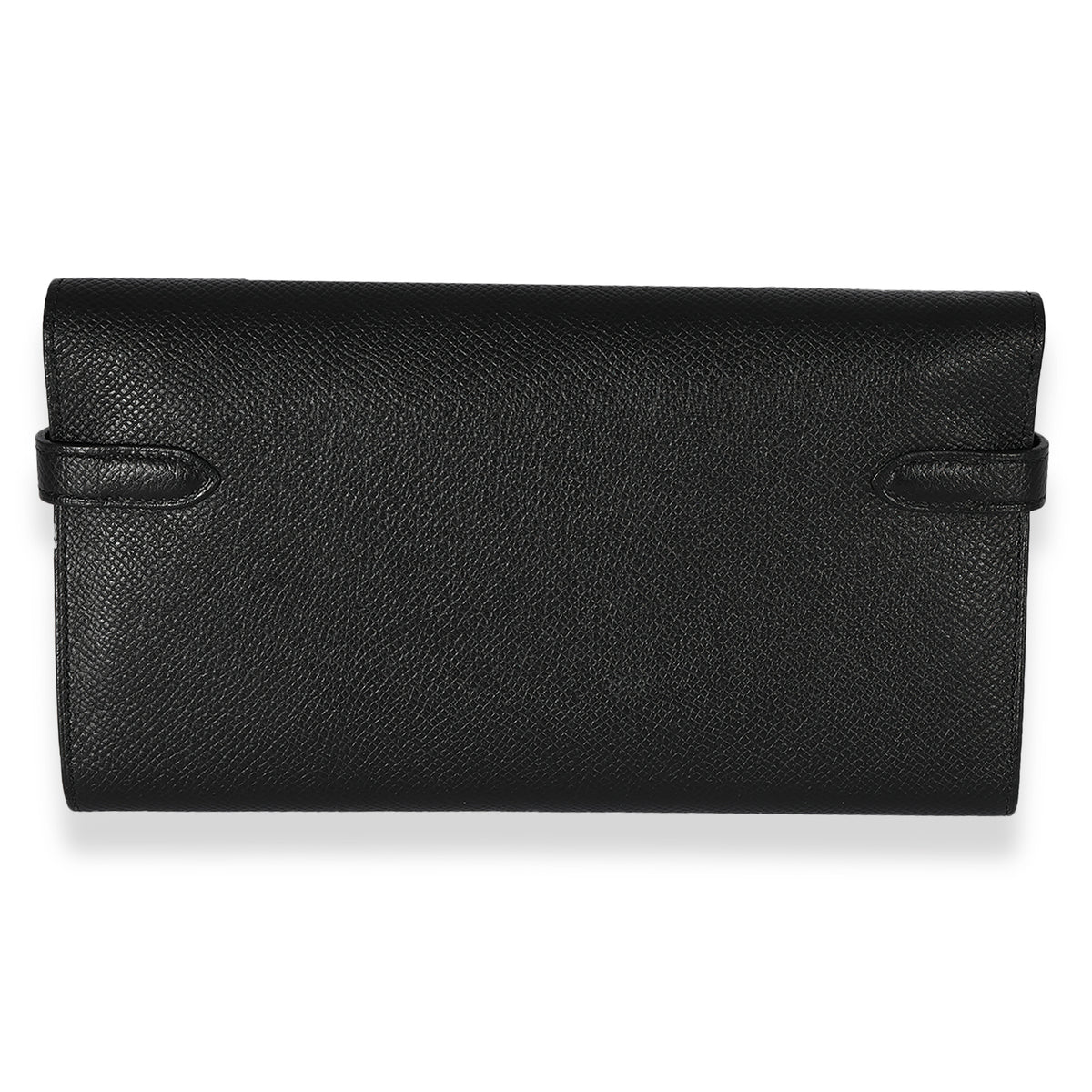 Hermès Black Epsom Kelly Classic Wallet GHW