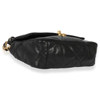 Chanel Black Goatskin Small Chanel 19 Flap Bag