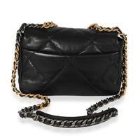 Chanel Black Goatskin Small Chanel 19 Flap Bag