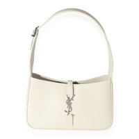 Saint Laurent White Smooth Leather Le 5 À 7 Hobo