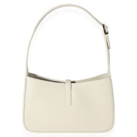 Saint Laurent White Smooth Leather Le 5 À 7 Hobo