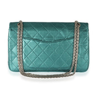 Chanel Green Metallic Leather 2.55 227 Reissue Flap Bag