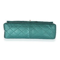 Chanel Green Metallic Leather 2.55 227 Reissue Flap Bag