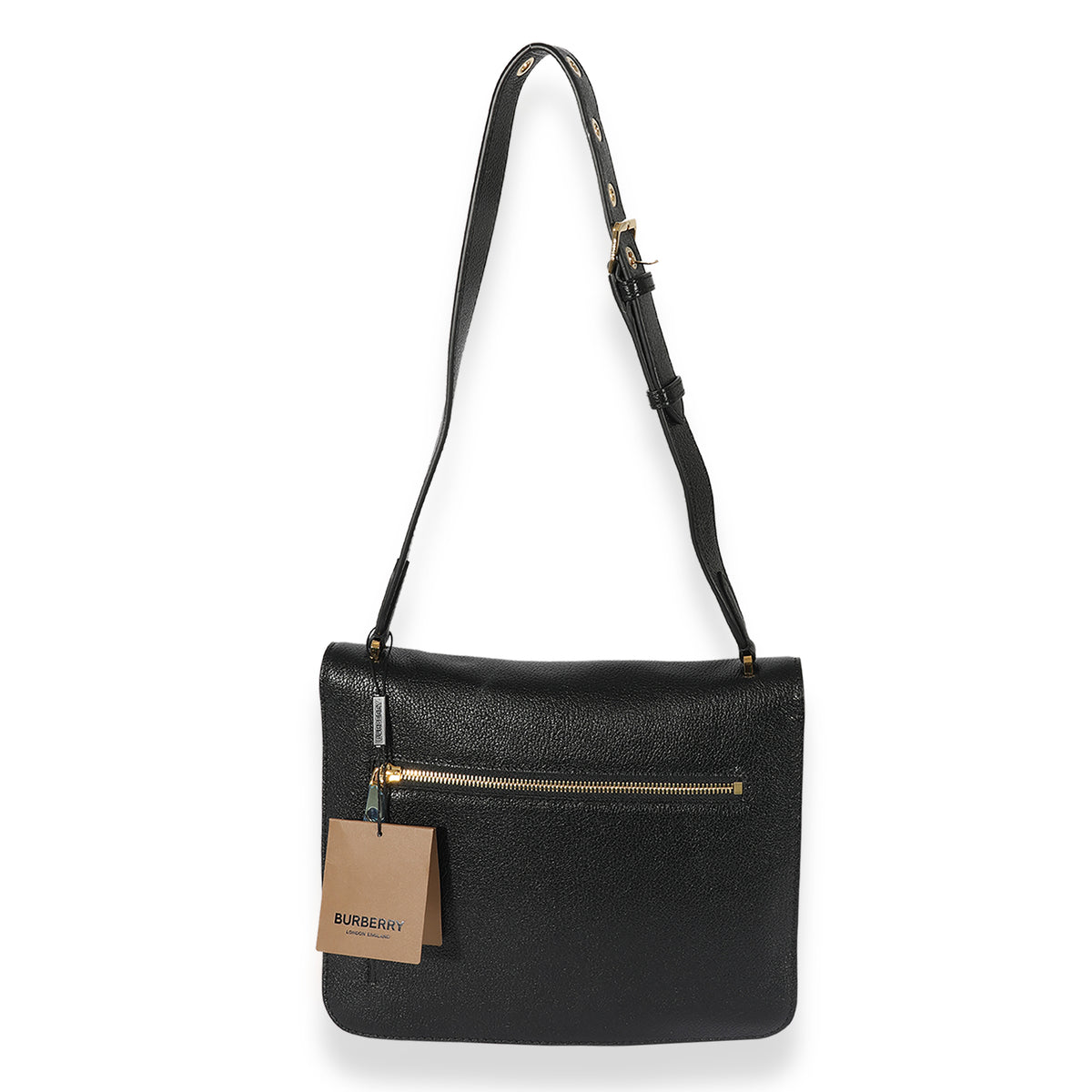 Burberry Black Medium Grainy Leather Alice Bag