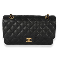 Chanel Black Quilted Caviar Medium Classic Double Flap Bag