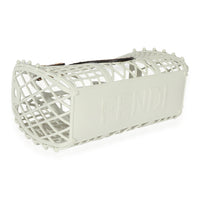 Fendi White Recycled Plastic Small Basket Bag