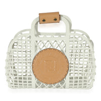 Fendi White Recycled Plastic Small Basket Bag