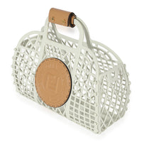 Fendi White Recycled Plastic Small Basket Bag