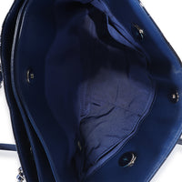 Chanel Royal Blue Patent Leather Bowling Tote