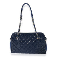 Chanel Royal Blue Patent Leather Bowling Tote