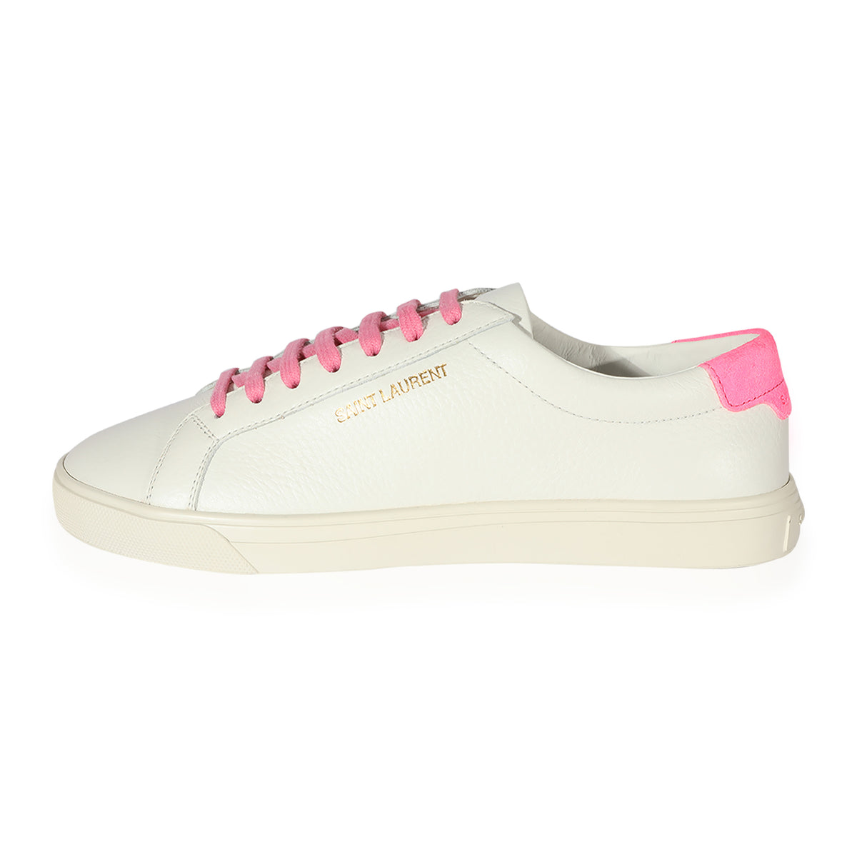 Saint Laurent Wmns Andy White Fuxia fluo