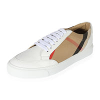 Burberry House Check & Leather 'Optic White'