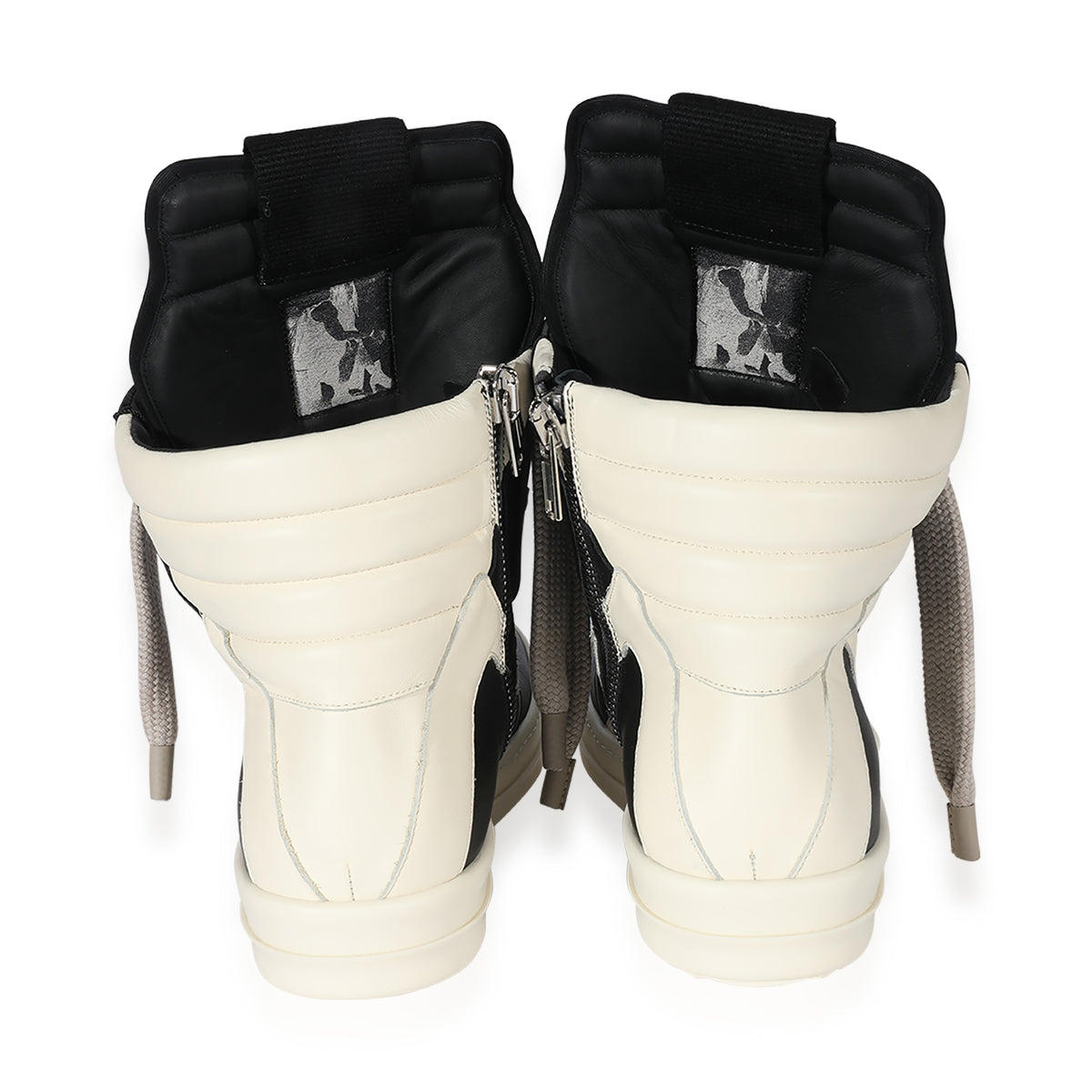 Rick Owens Strobe Geobasket Megalace High Black Milk