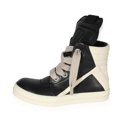 Rick Owens Strobe Geobasket Megalace High Black Milk