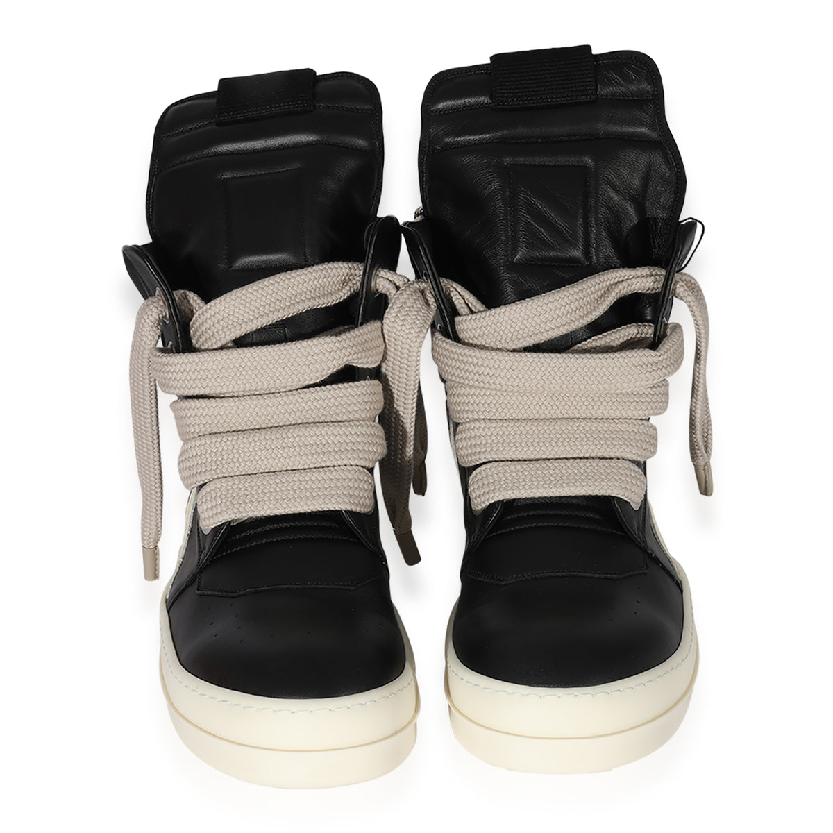 Rick Owens Strobe Geobasket Megalace High Black Milk