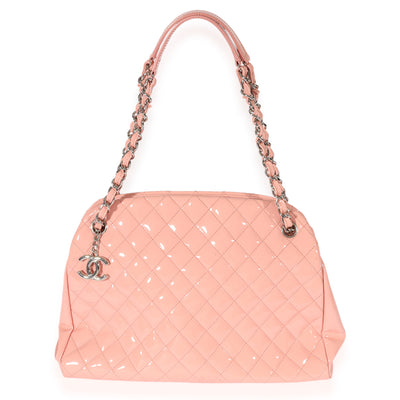 Chanel Pink Patent Mademoiselle Large Bowling Bag