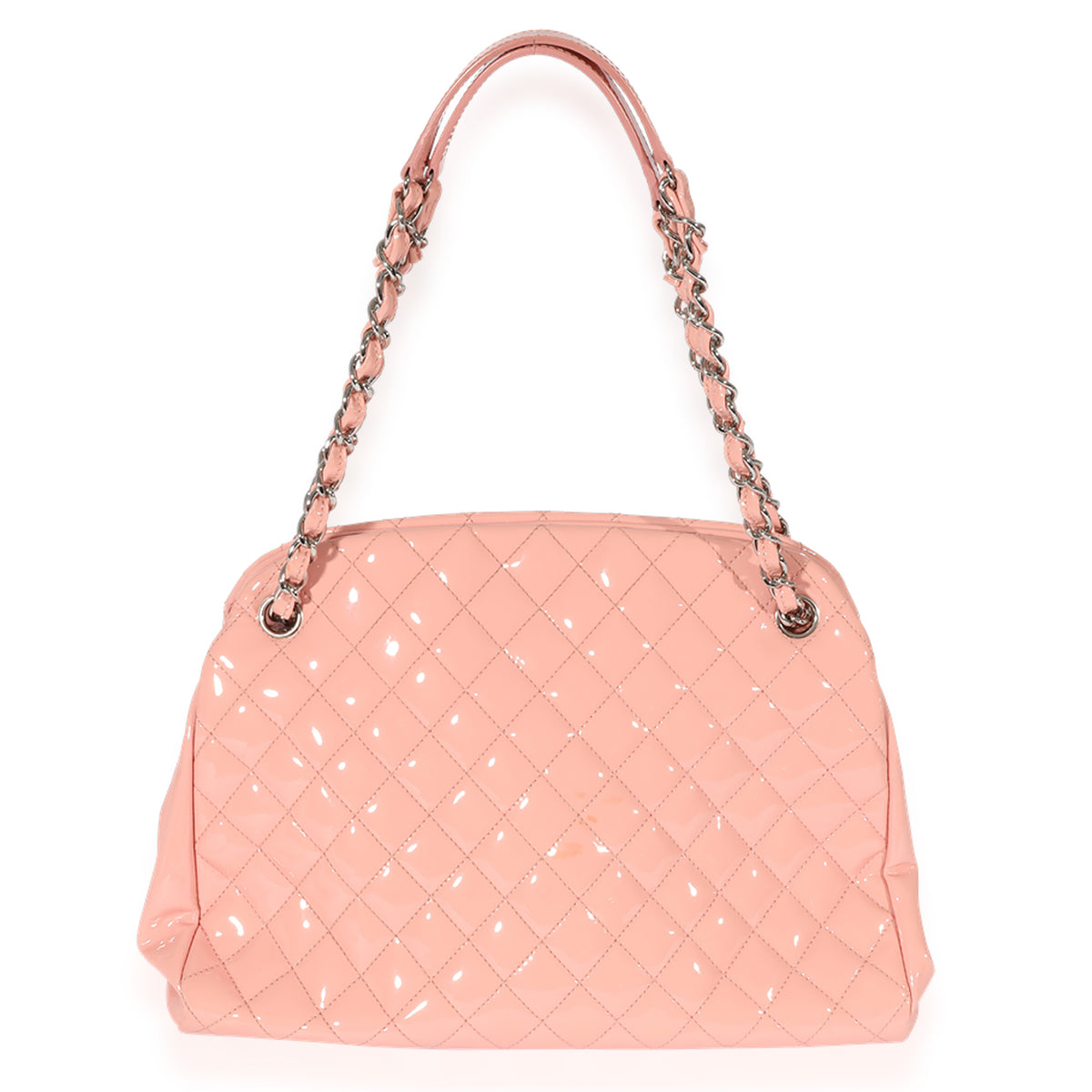 Mademoiselle bowling bag in pink leather