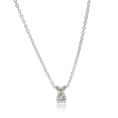 Blue Nile Diamond Solitaire Pendant in Platinum G VVS2 0.5 Ctw on a Chain