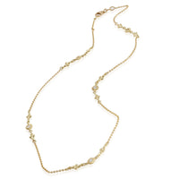 Diamond Station Necklace in 18k Yellow Gold 0.3 CTW