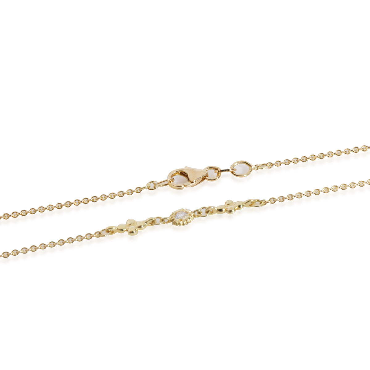 Diamond Station Necklace in 18k Yellow Gold 0.3 CTW