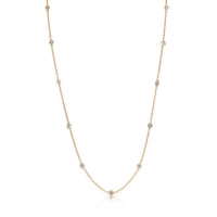 Diamond Station Necklace in 14K Yellow Gold 0.75 CTW