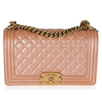 Chanel Rose Gold Old Medium Boy Bag