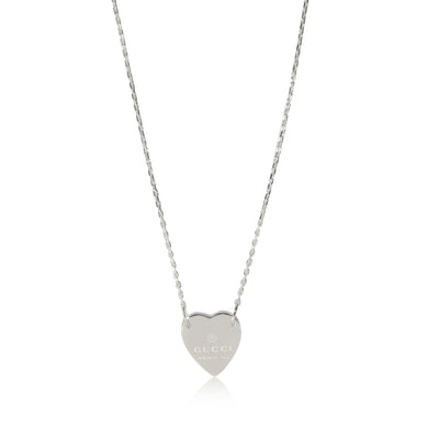 Gucci Heart Logo Pendant in Sterling Silver