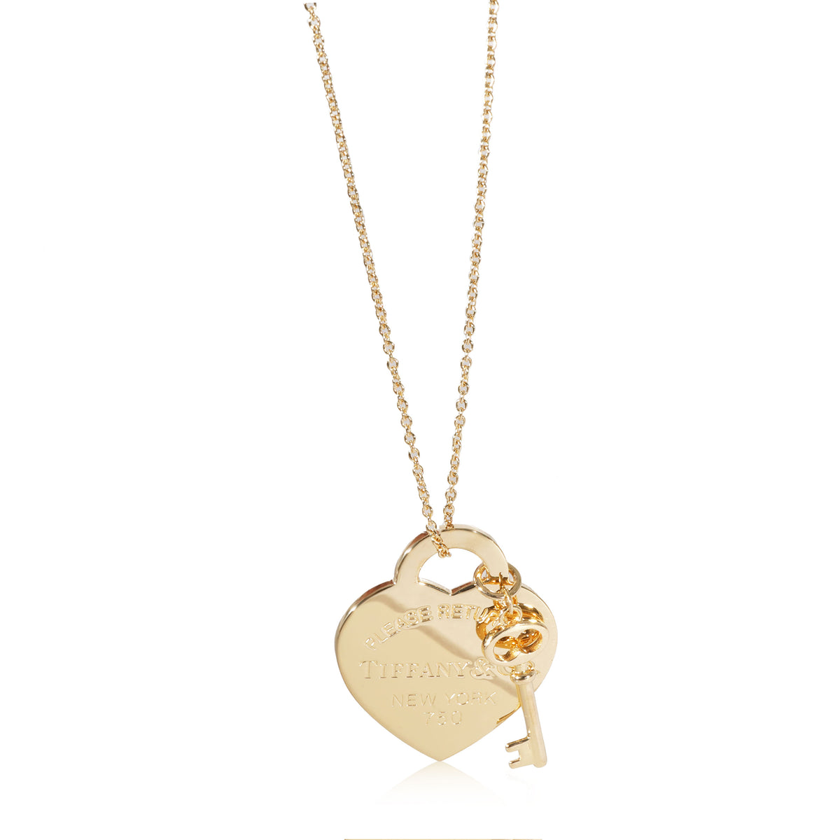 Tiffany & Co. Return to Tiffany Mini Double Heart Tag Pendant Necklace 18K  Gold | eBay