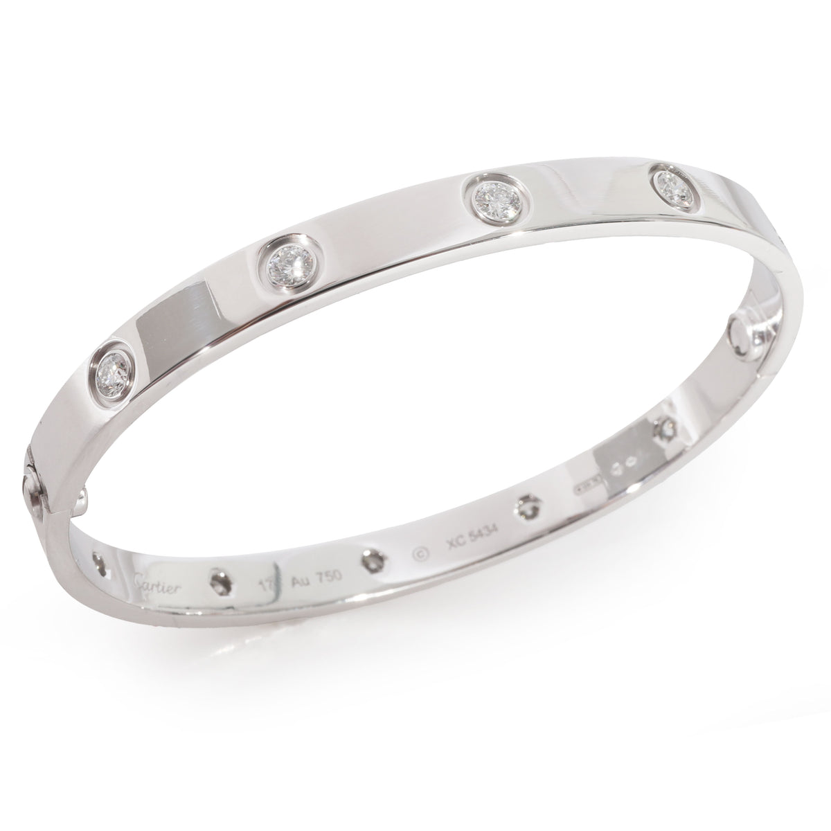 Cartier Love Bracelet, 10 Diamonds (White Gold, Diamonds)