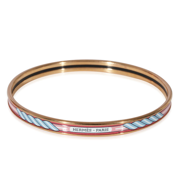 Hermes Enamel Bangle Bracelet in Purple and Pink Paisley Les Cles bangle - Pink | Hermès USA main image 3