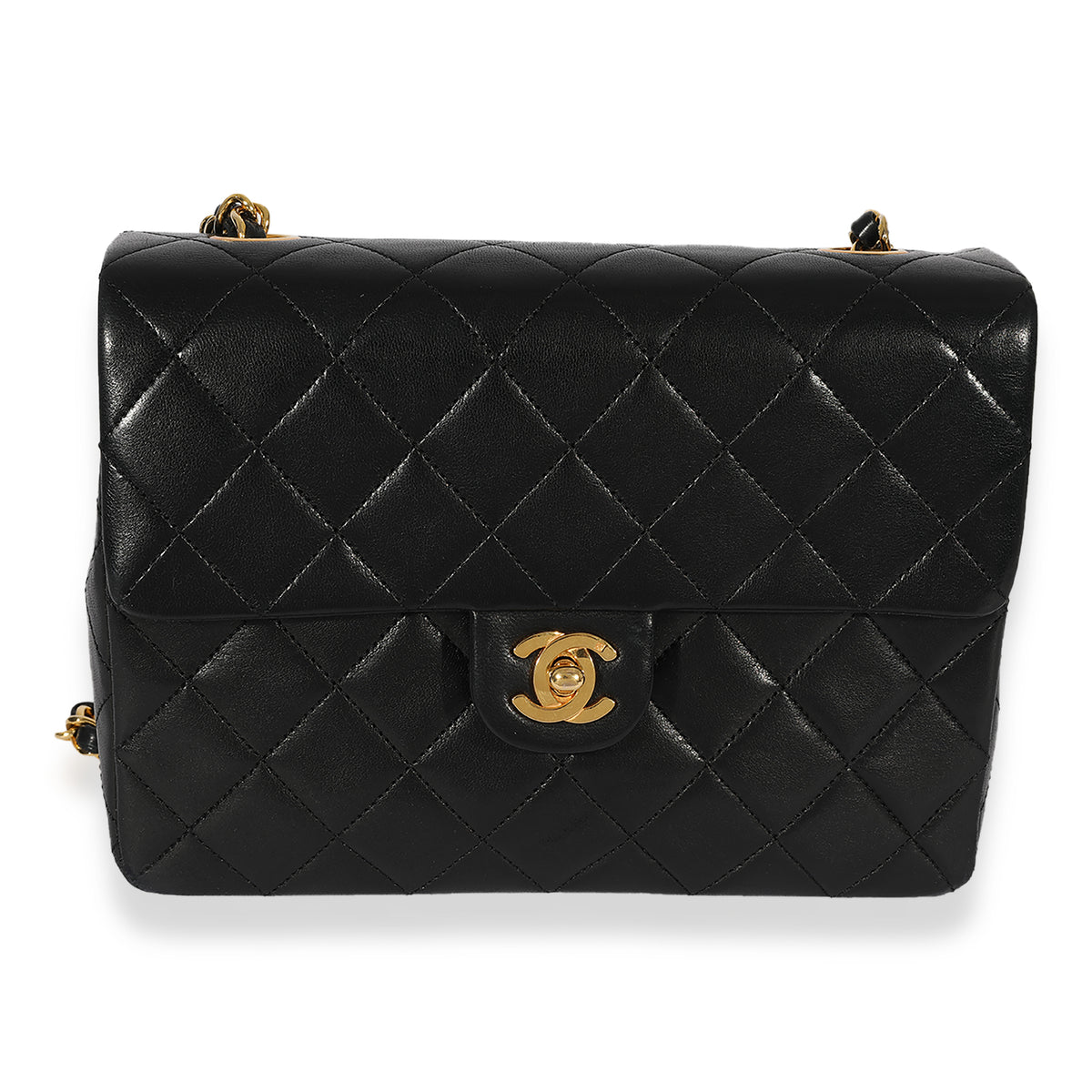 Chanel Heart Mini Flap Bag Black Lambskin Antique Gold Hardware