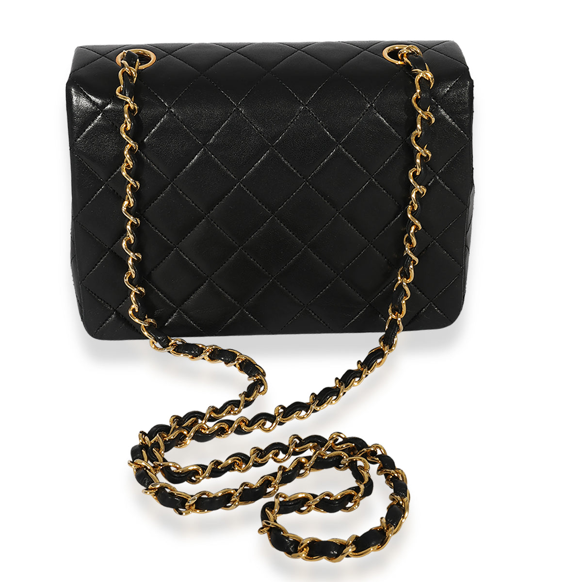 Chanel Vintage Black Quilted Lambskin Classic Mini Flap Bag