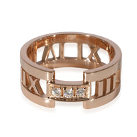 Tiffany & Co. Atlas Diamond Fashion Ring in 18k Rose Gold 0.12 CTW