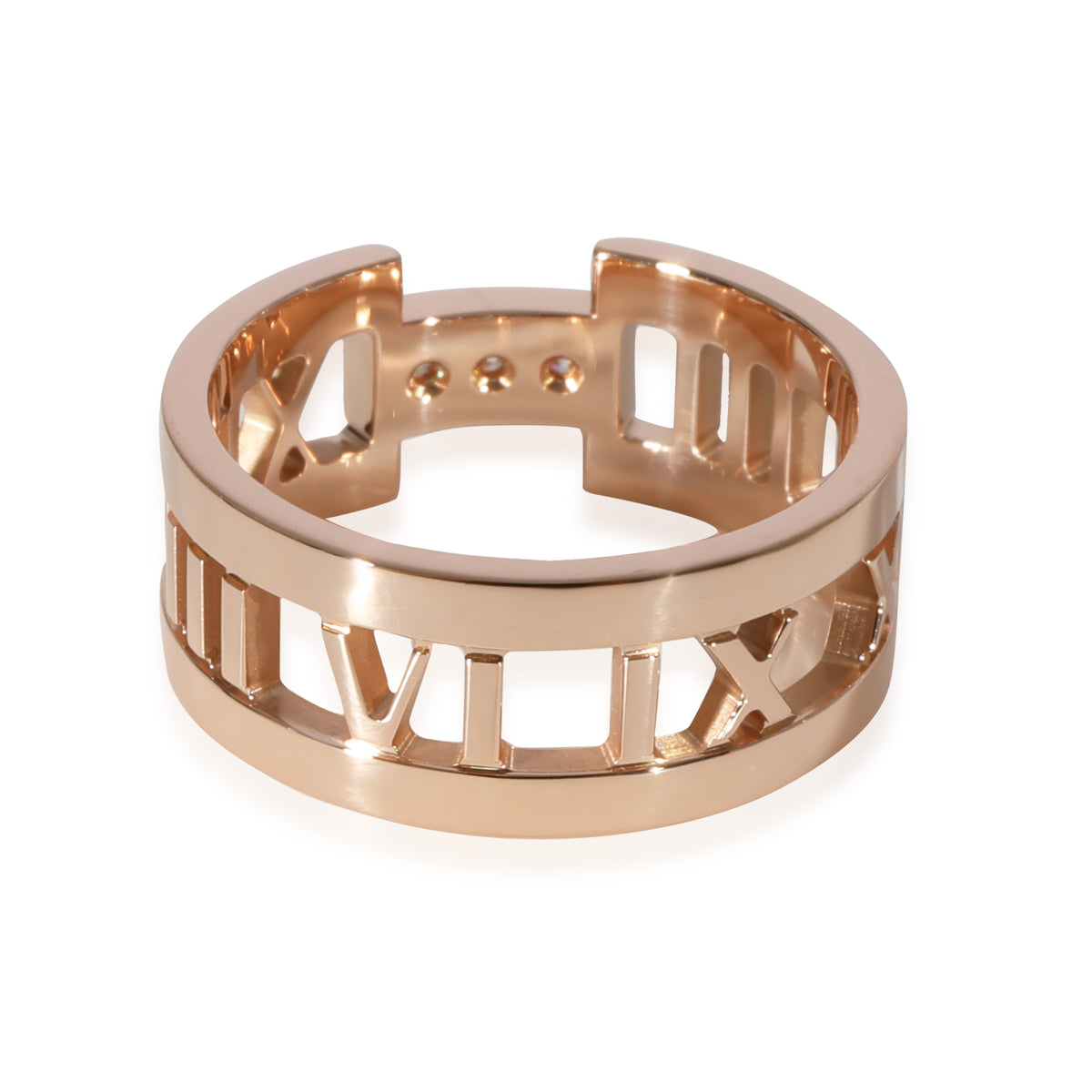 Tiffany & Co. Atlas Diamond Fashion Ring in 18k Rose Gold 0.12 CTW