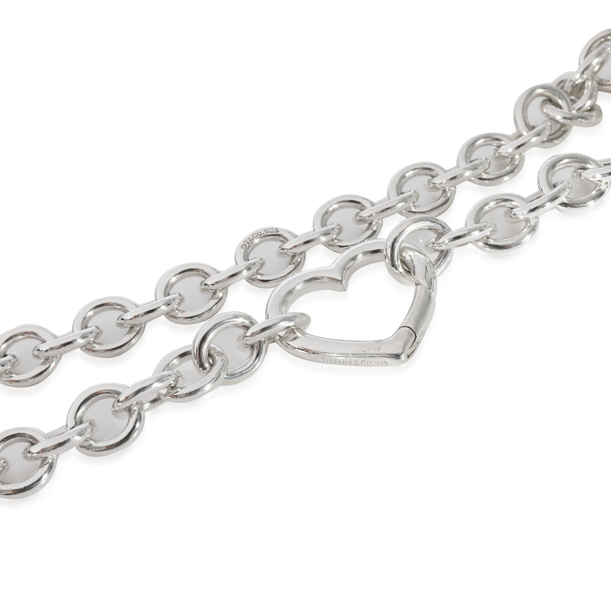 Tiffany & Co. Heart Clasp Necklace in Sterling Silver