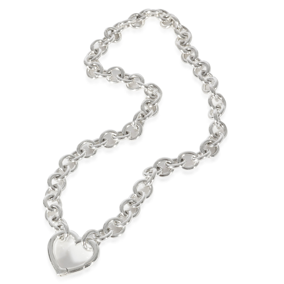 Tiffany & Co. Heart Clasp Necklace in Sterling Silver