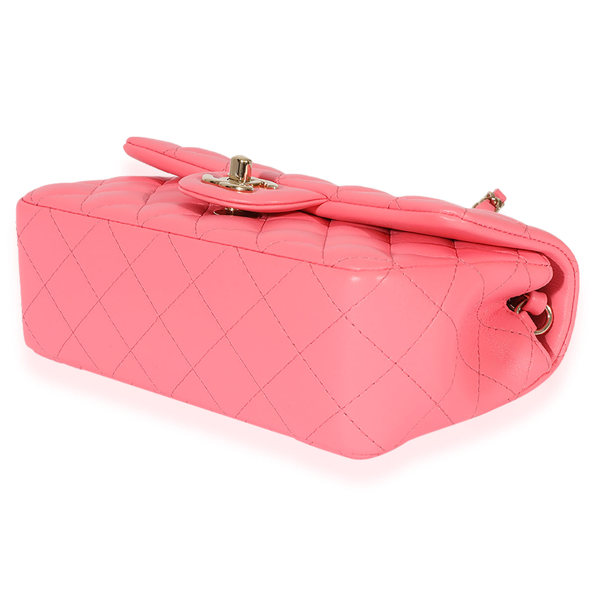 Chanel 22S Pink Lambskin Mini Rectangular Flap