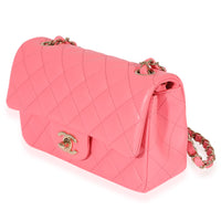 Chanel 22S Pink Lambskin Mini Rectangular Flap