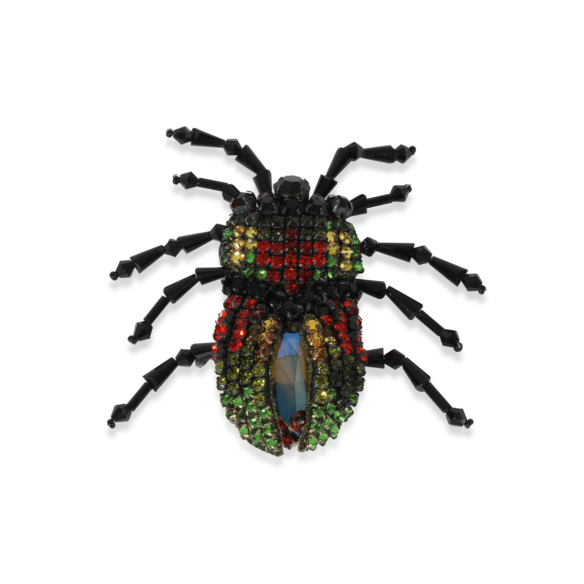 Gucci Multi Color Crystal Beetle Pin