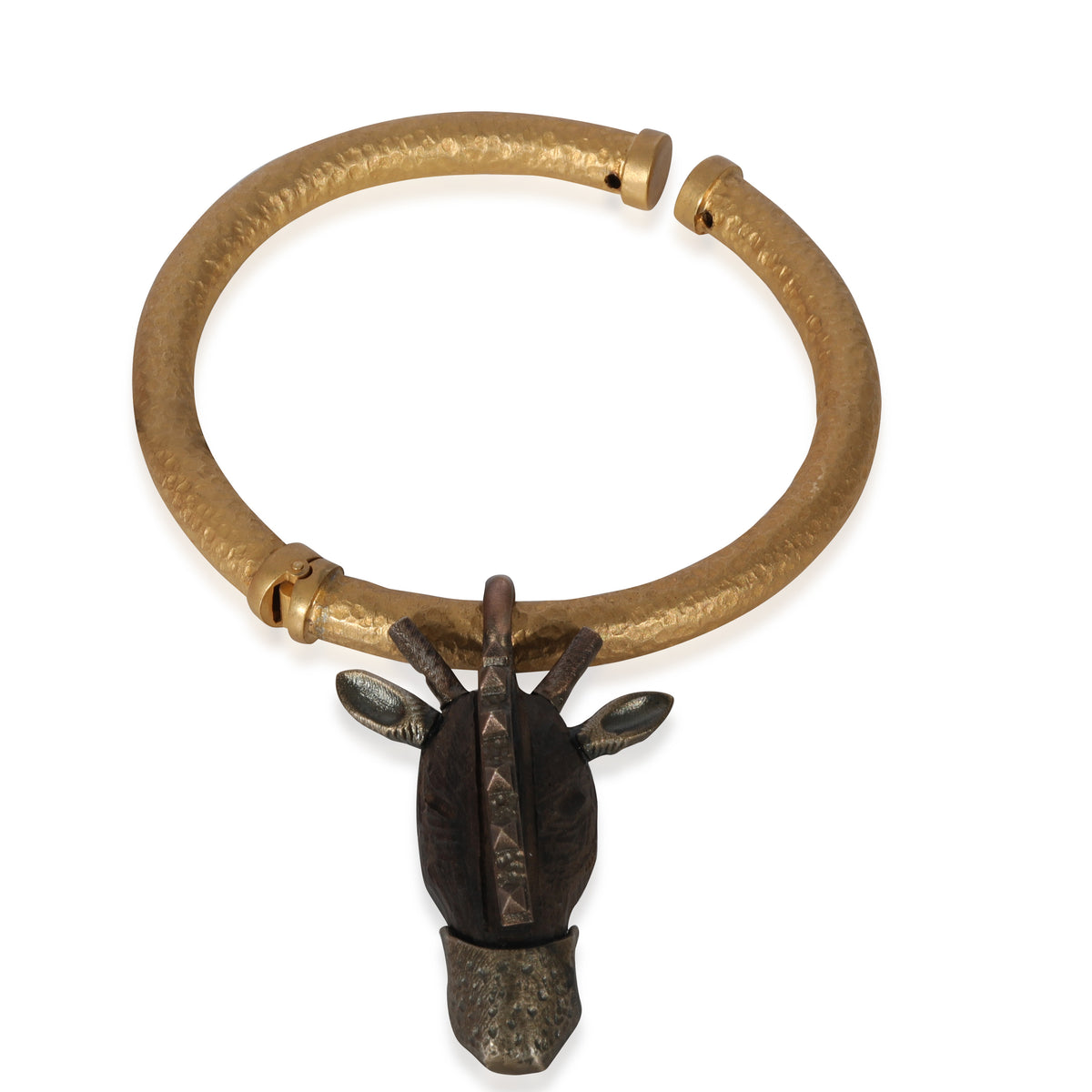 Valentino Mens Open Bangle with Tribal Mask Charm